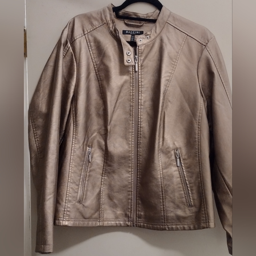 Baccini faux leather jacket
